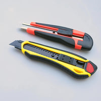 1-200pc Deli Retractable Snap Off 18mm Wide Blade Utility Knife Box Cutter Art Knife,Auto Lock Carbon Steel Sharp Cutting Carton