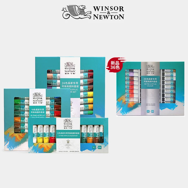 1 Set 10ML/tube WINSOR & NEWTON Acrylic Paints set Hand-painted wall painting textile paint colored Art Supplies AOA020