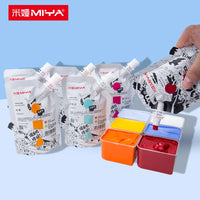 200ml MIYA HIMI Jelly Gouache Paint Refill 2 Bag Colors Non Toxic Paints for Artists, Students, Opaque Painting(2 bags, each with 100 milliliters, totaling 200 milliliters）