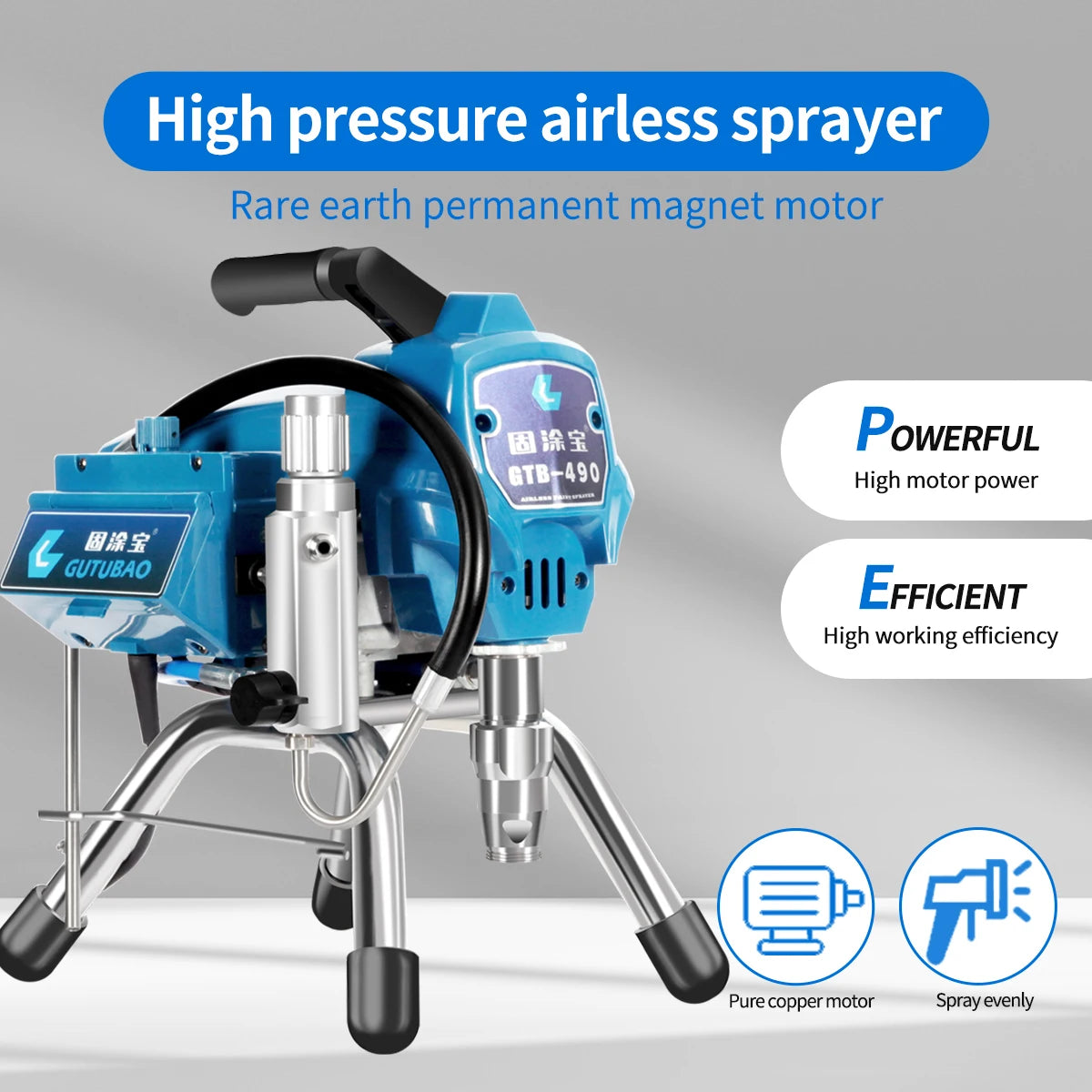 AOOKMIYA 2022 Professional Airless Paint Sprayer With Brushless Motor