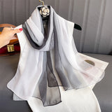 2023 New Fashion Summer Women soild color Beach Scarf Silk Shawls Headband Female Headband Wraps Sunscreen Hijab Wholesale