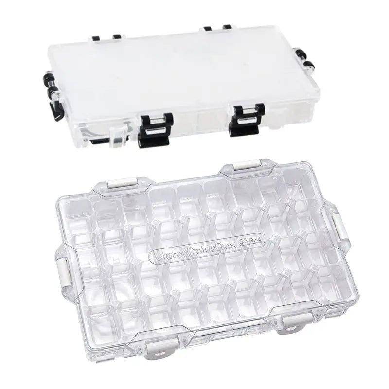 AOOKMIYA 36 Compartments Paint Palette with Lid Sealed Storage Paintin