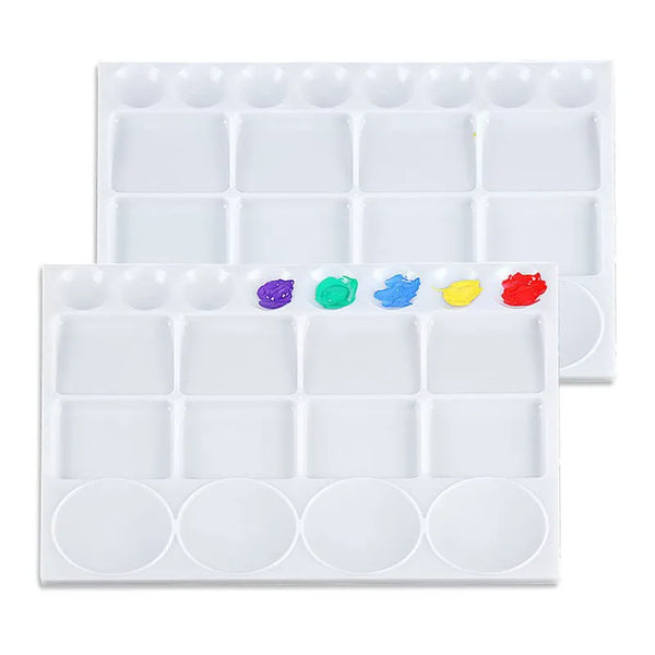 AOOKMIYA AOOKMIYA  2pcs Paint Tray Palette Painting Watercolor Palette for Watercolors Gouache Painting Oil & Paints for Student Craft DIY Projects