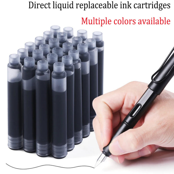 30PCS Ink for Fountain Pen Fountain Pen Cartridge Stationery  Pens for Writing Ink 3.4 MM Bore Diameter High Quality GB02