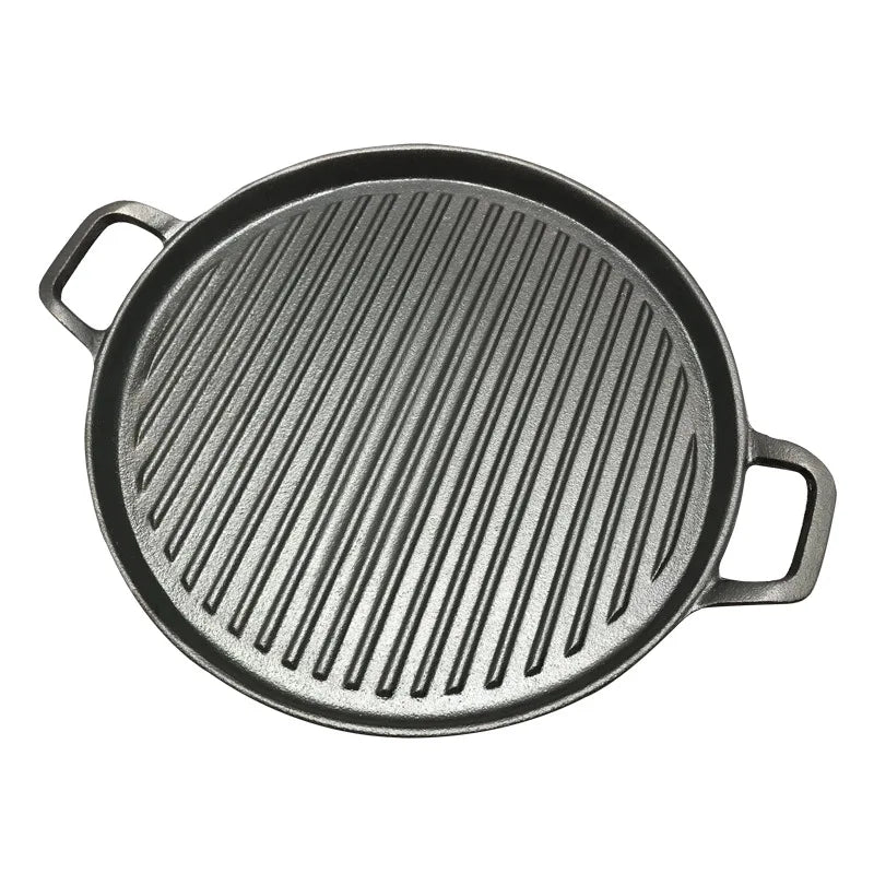 Large Dutch Oven BBQ Oven Pot Large Cast Iron Cooking Pot Roasting Pan –  AOOKMIYA