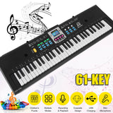 61 Keys Digital Music Electronic Piano Keyboard Piano Kids Multifunctional Electric Piano with Microphone Function for Beginners