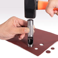 Spurtar 12 PCS Steel Hollow Leather Punch Set 1/8''-3/4''(3-19mm) Heavy Duty Round Hole Punch Set Leather Hole Tool for Watch Cloth Belt Gaskets w/Storage Bag