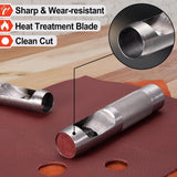 Spurtar 12 PCS Steel Hollow Leather Punch Set 1/8''-3/4''(3-19mm) Heavy Duty Round Hole Punch Set Leather Hole Tool for Watch Cloth Belt Gaskets w/Storage Bag