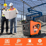 8000 Watts Dual Fuel Portable Inverter Generator Super Quiet Gas Propane Powered Electric Start Outdoor Generator