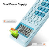DELI Portable Calculator for Home Office Financial Accounting Calculators Solar Battery Power Calculating Machine Stationery