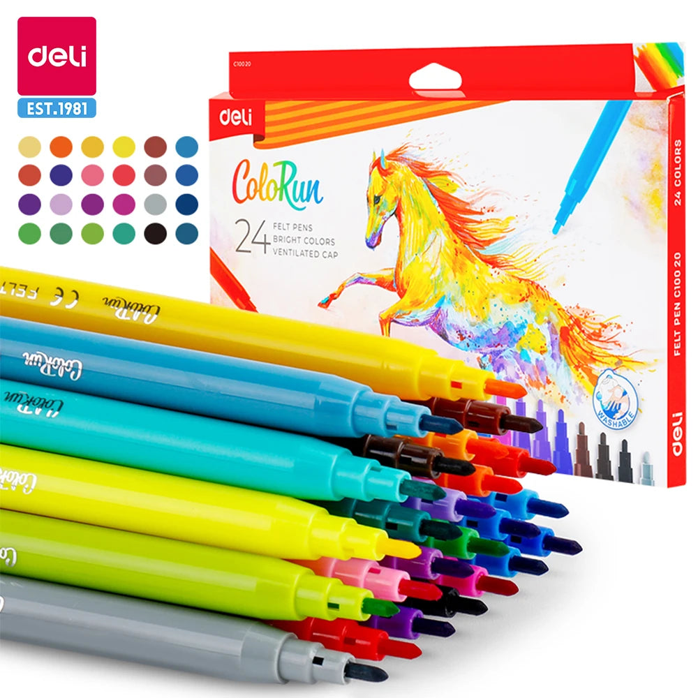 Felt Tip Pens 12 Colours