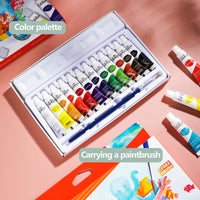 Deli 12/24 Colors Watercolor Set 5ml Solid Acuarelas Professional Watercolors Paniting Tool for Students Drawing Art Supplies