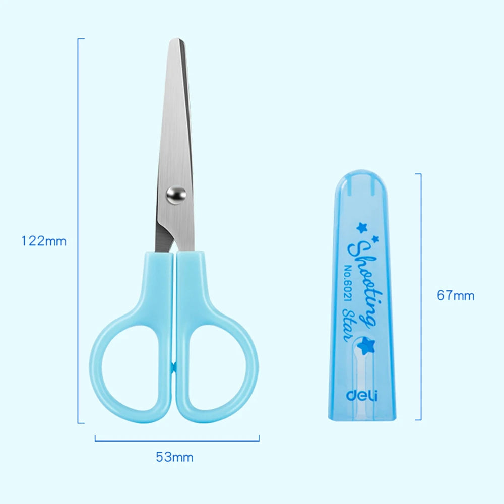 Deli 6021 Student Scissors For Kids And Children's Art Safety Scissors –  AOOKMIYA