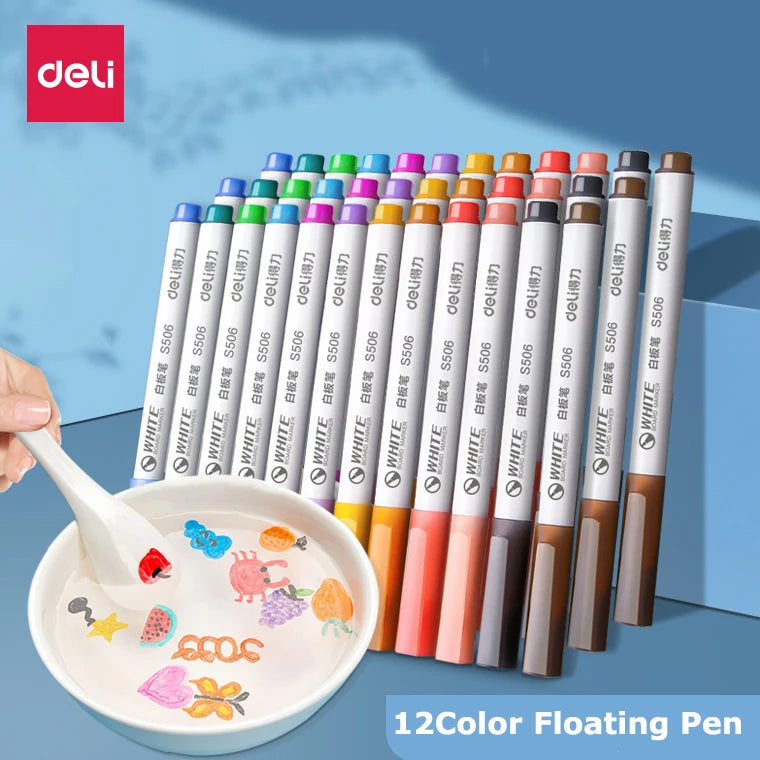 Deli 24 Colors Watercolor Pen Good Felt Pen Drawing Children DIY