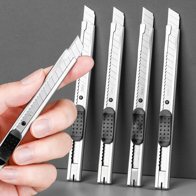 Deli Utility Knife Portable Pocket Box Cutter Retractable Paper