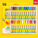 Deli Oil Painting Stick 12/18/24/36 Color Crayon 오일파스텔 Pastel Children Professional Drawing Graffiti Safe And Non-toxic Washable