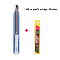 Deli Portable Utility Knife Unboxing Pocket Knife Art Paper Cutter Metal Blade Self-Locking Office School Stationery Supplies
