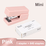 Deli stapler student use Mini small stapler Portable Multifunction Binding Machine Children cute Home Office Send staples