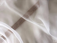Howmay  100% pure silk fabric crinkle georgette ggt 5m/m 55" 140cm  natural white for DIY handmade or sewing dress scarf tulle