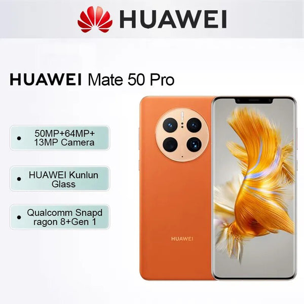 HUAWEI Mate 50 Pro Smartphone 6.74 inch OLED HarmonyOS 50MP+60MP Camera Kunlun Glass IP68 dust/water Original Mobile phones