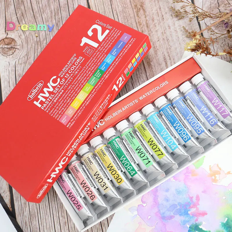 Holbein Artists' Watercolor - Pastel Set of 12 5 ml