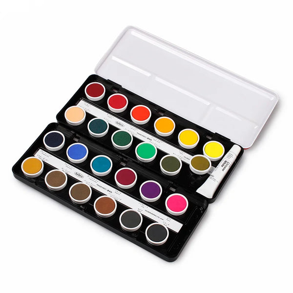 Holbein Artists level 24 color senior solid watercolor paints High concentrations of pigment