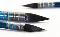 Holbein SQ Watercolor Paint Brush Blue Saulrrel Hair and Nylon Classic Wooden Penholder Japan