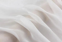 Howmay  100% pure silk fabric chiffon 5.5m/m 55" 140cm natural white transparent tulle fabric DIY handmade or dress scarf