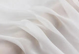Howmay  100% pure silk fabric chiffon 5.5m/m 55" 140cm natural white transparent tulle fabric DIY handmade or dress scarf
