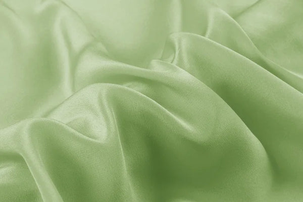 Howmay  100% pure silk fabric crepe de chine 12m/m 45" 114cm light green 105# for women's dress tank or camisole