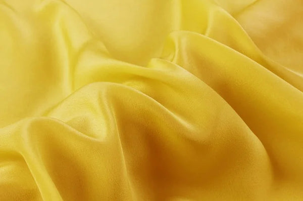 Howmay  100% pure silk fabric crepe de chine 12m/m 45" 114cm light yellow 76# for women's dress tank or camisole