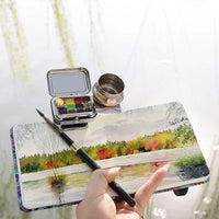 AOOKMIYA  IDEAPLUS Portable Travel Watercolour Paint Set 10/12/16 Grids Empty Mini Dispenser Palette Subpackage Magnetic Clamp Kettle