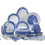 AOOKMIYA Jingdezhen bone china tableware set 60 head enamel color dishes Chinese ceramic dishes simple