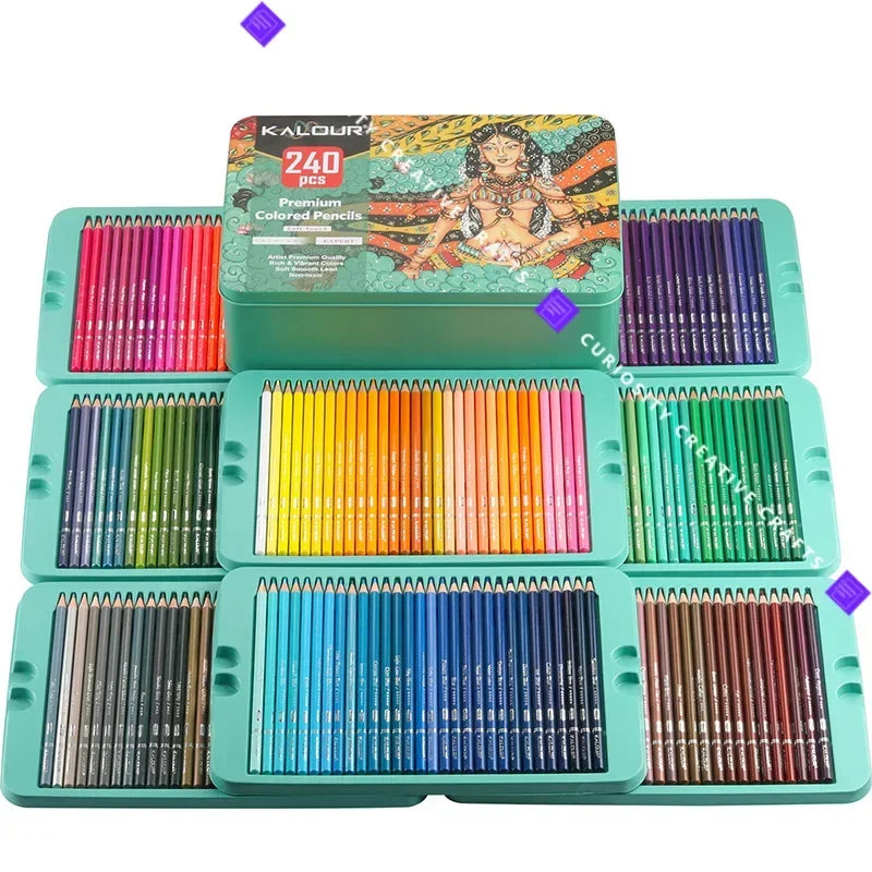KALOUR 520 Colors Colored Pencils Set, Artists Bright Color ,Soft
