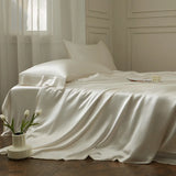 Luxury 100% Silk Bedding Set 19mm Mulberry Silk Duvet Cover Set 1 Silk Quilt Cover 1 Silk Bed Sheet 2 Silk Pillowcases