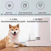 Mijia Intelligent Pet Automatic Feeding Machine 3.6L Large Capacity Stainless Steel for Cats Dogs Timed Feeding Implement