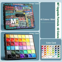 Miya Professional Gouache Paint Set, Pintura do Artista, Tintas Gelatinosas, 80ml/Cor, Suprimentos de Pintura, 42 Cores, Nova atualização
