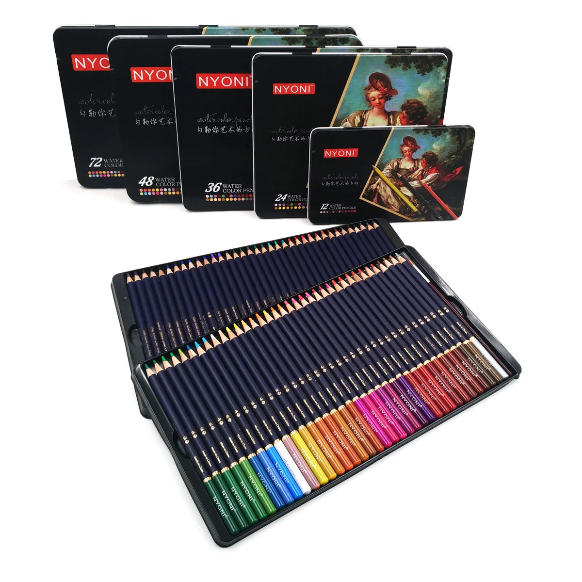 Artist 72 Watercolor Pencils 12 24 36 48 Lapices De Colores