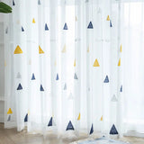 Nordic Style Tulle Curtains for Children's Bedroom The Livingroom Kids Window Treatments Sheer Voile for Kitchen Drapes Panels