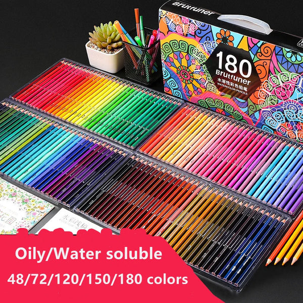 Oramile Professional Oily/Water-Soluble Pencils Set Drawing Colored Pencils Wood  Pencils Kids Gift School Art Supplies