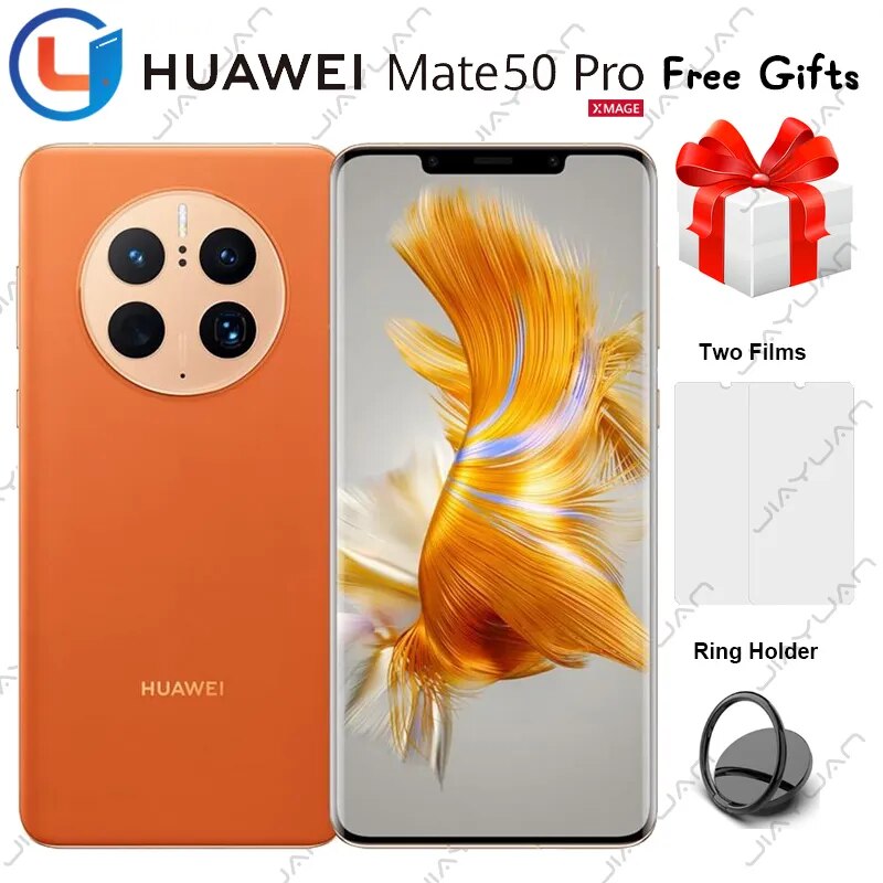 HUAWEI Mate 50 Pro Dual-SIM 256GB ROM + 8GB RAM (Only GSM | No CDMA)  Factory Unlocked 4G/LTE Smartphone (Silver) - International Version