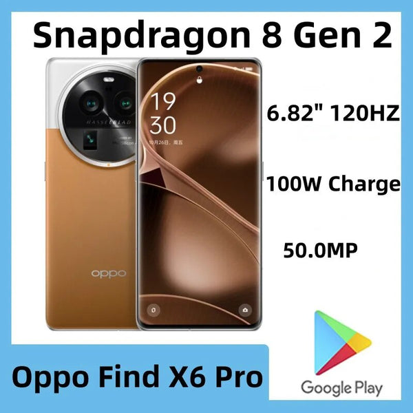 Original Oppo Find X6 Pro Mobile Phone Snapdragon 8 Gen 2 OTA 6.82" AMOLED 120HZ 100W Charge 5000mAh Battery 50.0MP Camera