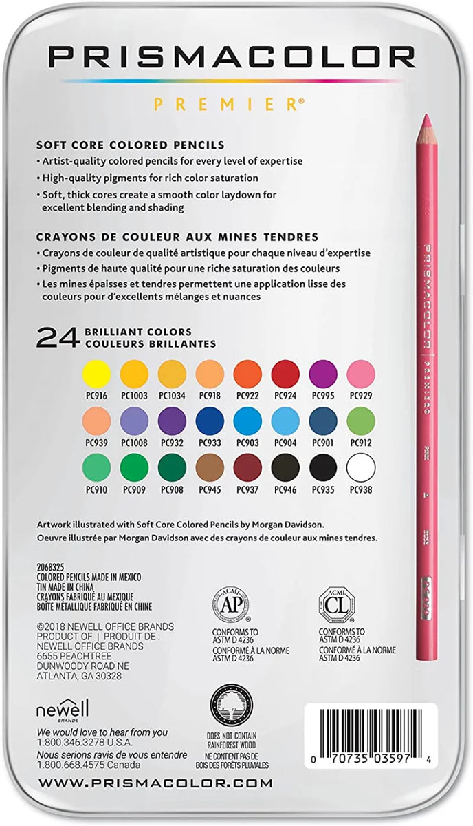 Premier Soft Prismacolor Pencil Sets Produce Saturated Colors & Blend