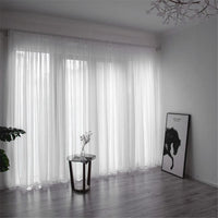 Pure White Curtain 140*240/100*200cm European Curtains Pure White Gauze Curtain For Wedding Home Kitchen Decoration