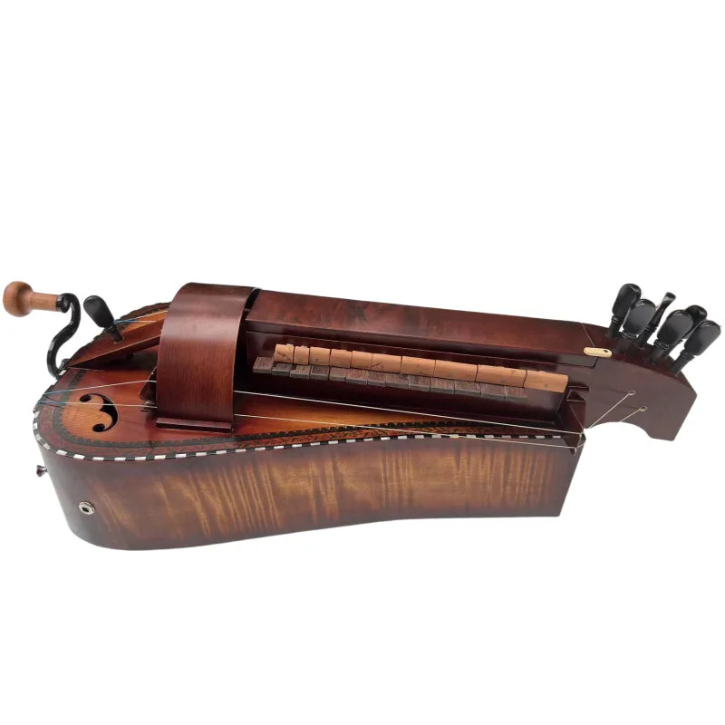 AOOKMIYA Hand Made 6 strings 24 keys Electric Hurdy Gurdy,bird's eye w