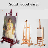 AOOKMIYA Solid Wood Easel Folding Art Oil Paint Sketch Lift Easel Advertising Display Stand Caballete De Pintura Painting Accessories