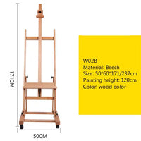 AOOKMIYA Solid Wood Easel Folding Art Oil Paint Sketch Lift Easel Advertising Display Stand Caballete De Pintura Painting Accessories