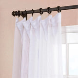 Standard/Thickened Tulle Window Curtains for Living Room Bedroom Decoration White Modern Veil Solid Sheer Voile Tulle