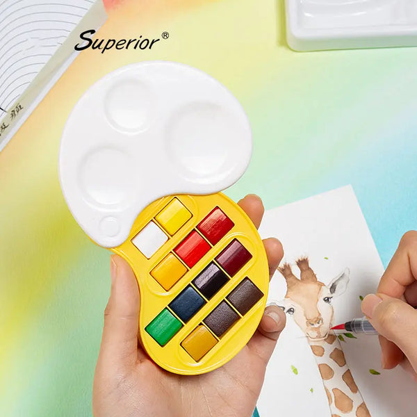 Superior Mini Solid Watercolor Paints Set Portable Water Color Paint Travel Acuarelas For Painting Art Supplies