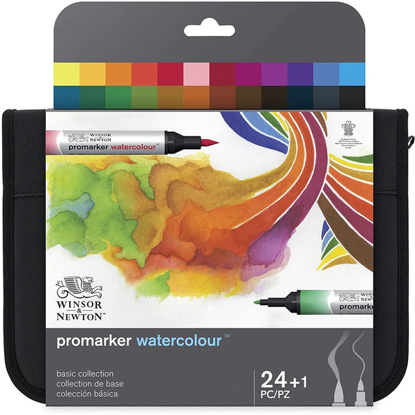 Winsor & Newton  24 Colors Basic Collection Promarker Watercolor Marker Double Tips